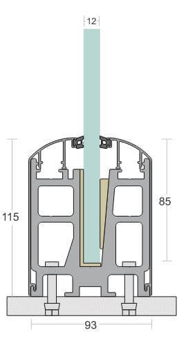 SD 12 Bracket with Cover System for Aluminum Glass Railing Installation, Premium Support Bracket for Balcony and Staircase, Durable Finish, Easy Fitting for Modern Projects